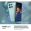 Smartphone Motorola Moto G15 - 128gb 12gb (4gb Ram+8gb Ram Boost) E Camera 50mp Com Ai E Night Vision Bateria De 5200 Mah Tela Fhd+ 6.7 Com Superbrilho Nfc