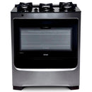 Fogão Consul 5 Bocas CFS5VAR com Trempe de Ferro Fundido com Mesa de Vidro Bivolt - Inox