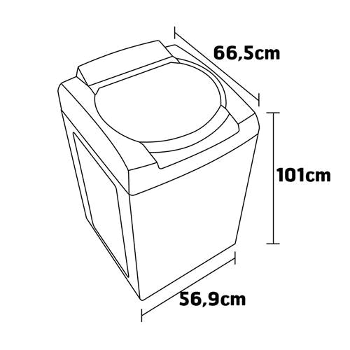 Lavadora de Roupas Consul CWB09AB com Ciclo Edredom Dual Dispenser Dosagem Extra Econômica 9Kg - Branca